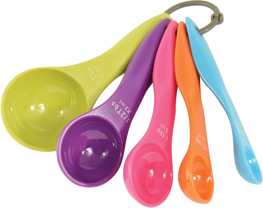Colorful Measuring Spoons, 5-Piece Set