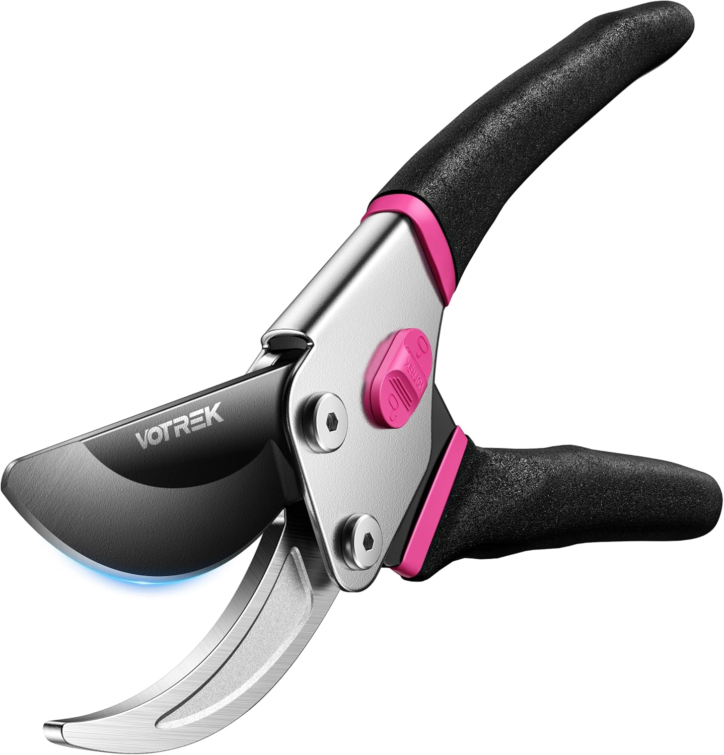 VOTREK® 8.5" Bypass Pruning Shears, Jam-Proof Spring Clippers for branches | Sharp & Anti-Rust SK5 Blade, Ergonomic Non-Slip Grip for Weak Hands, Garden Pruner for Rose, Bonsai, Heavy Duty Tree Trimming