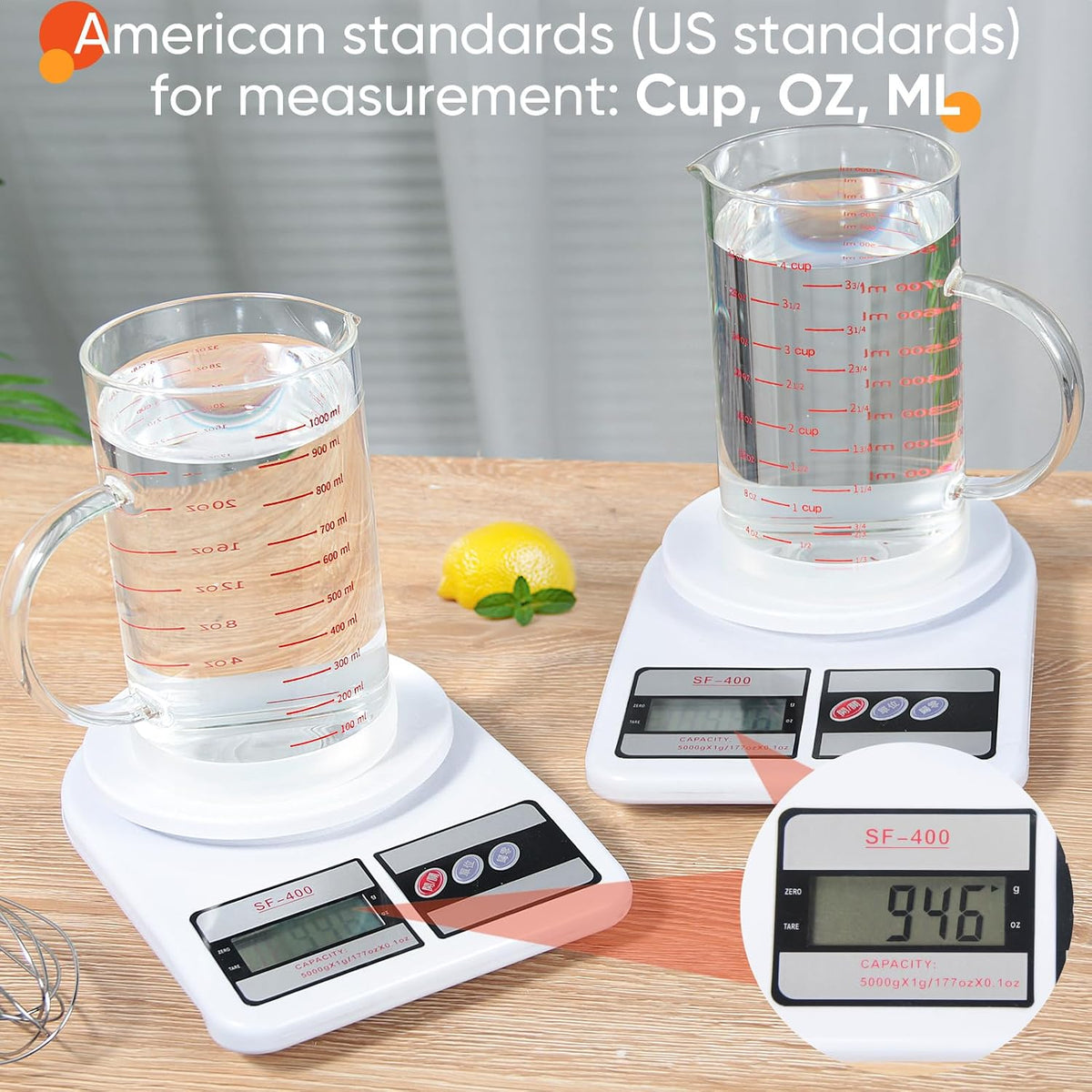 Glass Measuring Cup, 1 1/4-Cup/300 ML Liquid Measuring Cups, Measuring Cup With Handle and V-Shaped Spout, Glass Beaker with Three Scales (OZ, Cup, ML), Dishwasher/Freezer/Microwave Safe