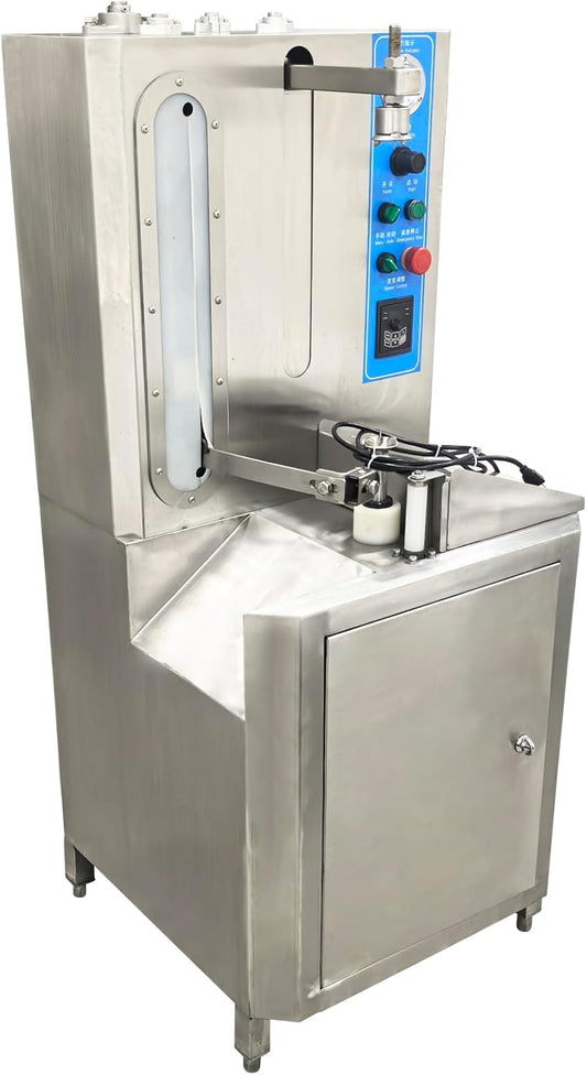 Commercial Automatic Pineapple Peeler, Electric Pineapple Coring Machine, 260pcs/h Stainless Steel Fruit Peeler for Food Processing & Central Kitchen, 110V