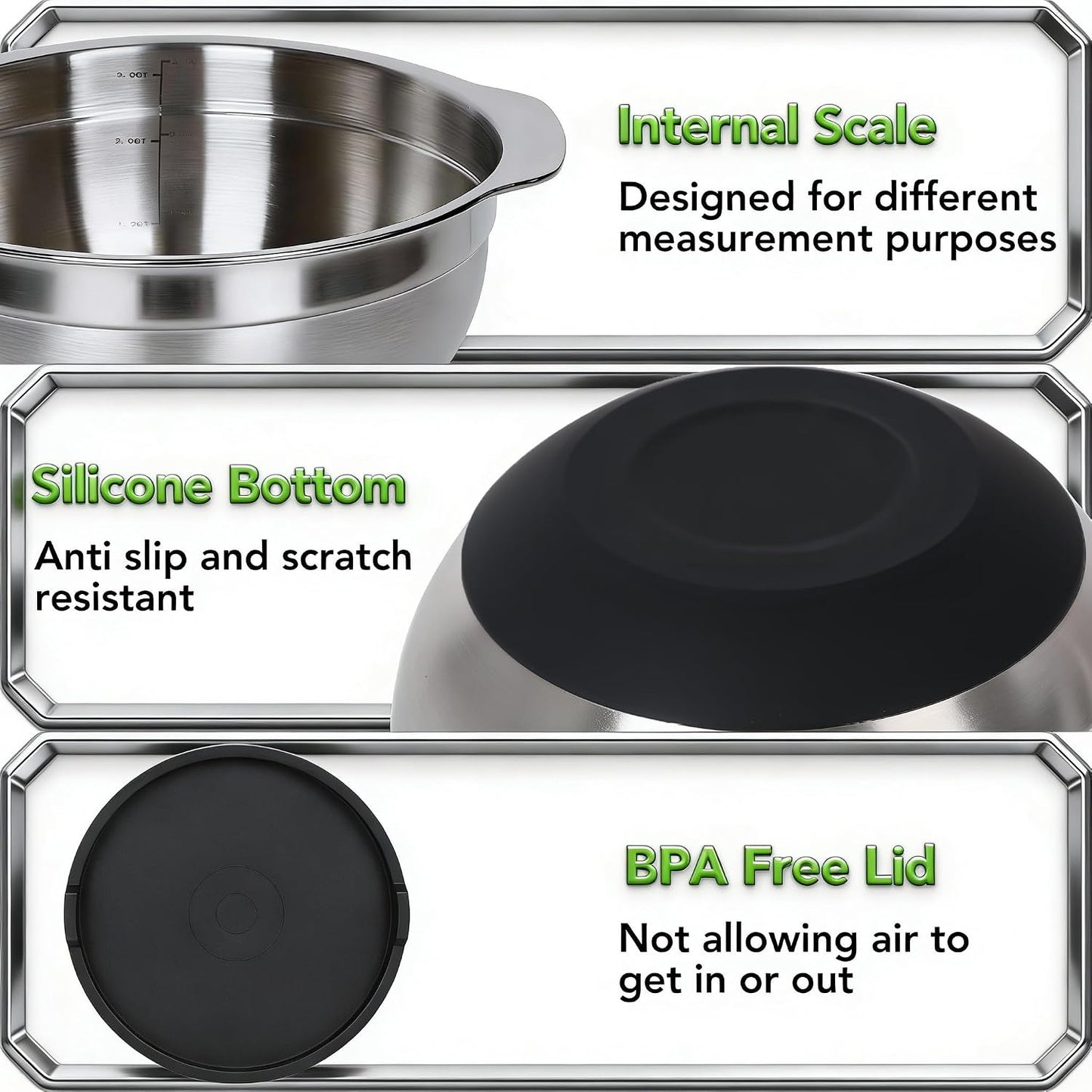 304 Stainless Steel Colander, 2.5 QT Capacity and 2.5 QT Mixing Bowl, Micropore Strainer for Washing Rice, Fruit, and Veggies, Perfect Draining for Cooked Pasta