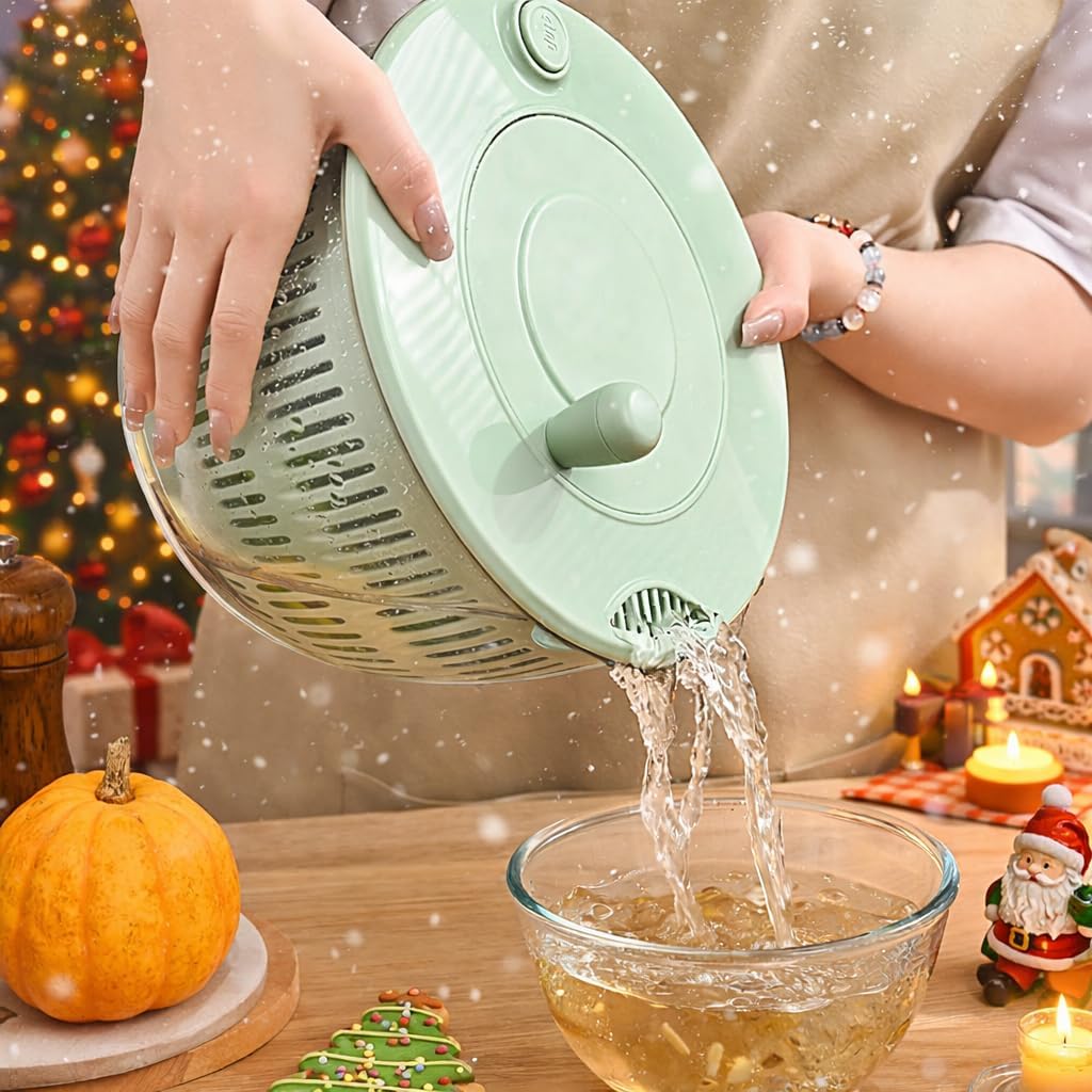 Salad Spinner 7‑Piece Multifunction Set – Lettuce Spinner, Vegetable Washer, Salad Chopper, Slicer, Shredder & Grater – Salad Bowl with Lid & All‑in‑One Kitchen Gadget for Easy Prep
