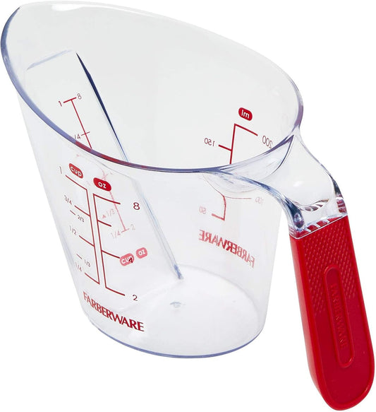 1 Cup Angled Measuring Cup, Easy-Read Markings for Precise Measuring, Dishwasher Safe Kitchen Tool for Baking and Cooking