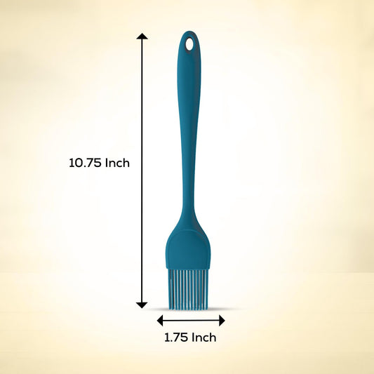 Silicone Basting Brush, Non-Stick, Heat Safe, Shed-Proof Bristles, Turquoise, 1.75-Inches, For Butter, Egg Wash, Glaze, And Baking Prep
