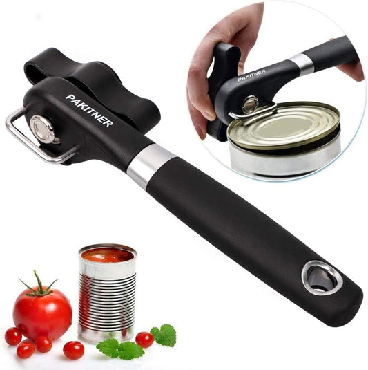 Safe Cut Can Opener, Smooth Edge Can Opener - Handheld Easy Turn Knob, Manual Can Opener, Ergonomic Smooth Edge, Food Grade Stainless Steel Cutting Tool for Kitchen & Restaurant
