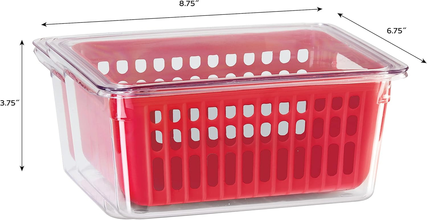 5169 Berry Bin - Single Basket, Red