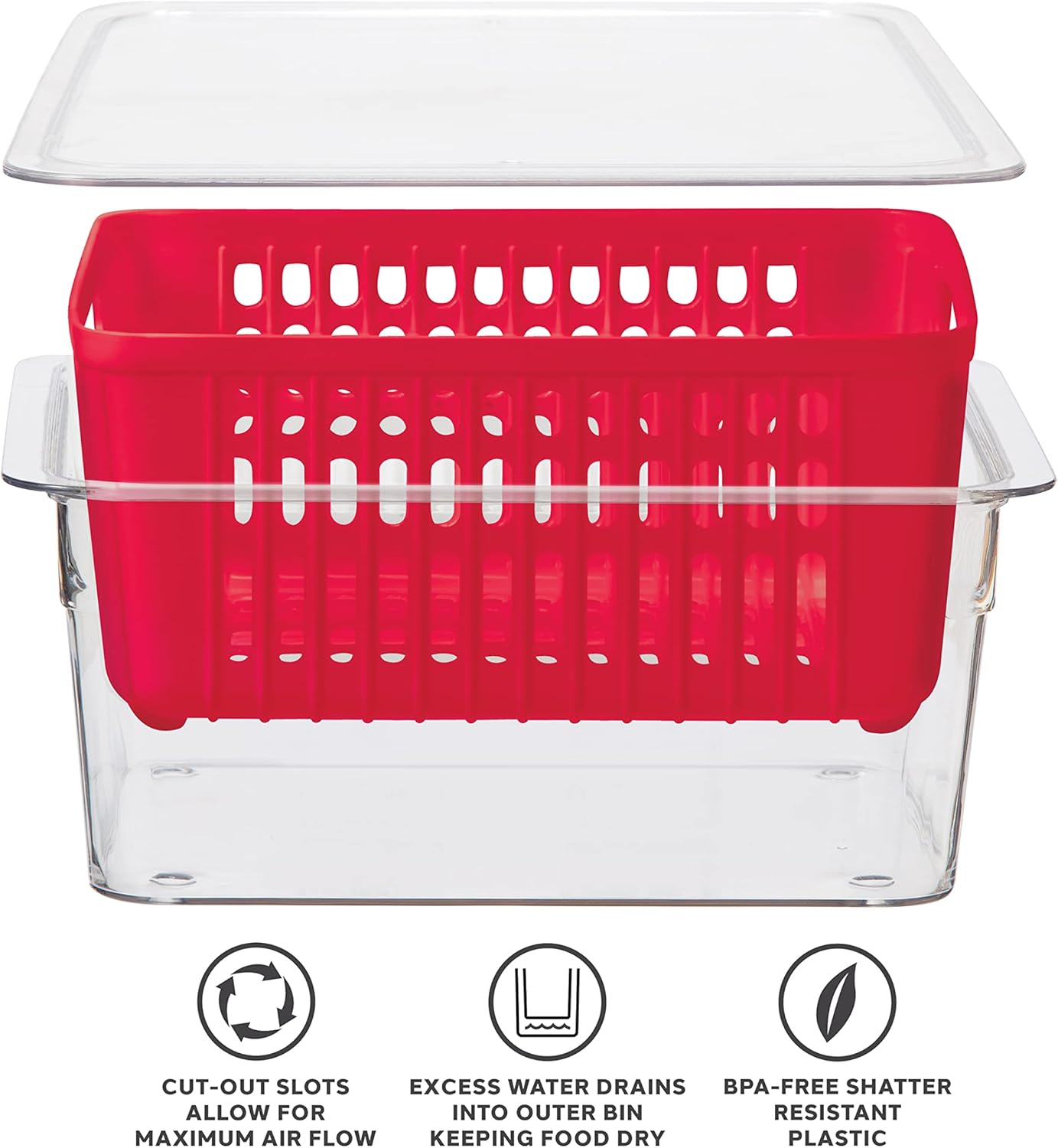 5169 Berry Bin - Single Basket, Red