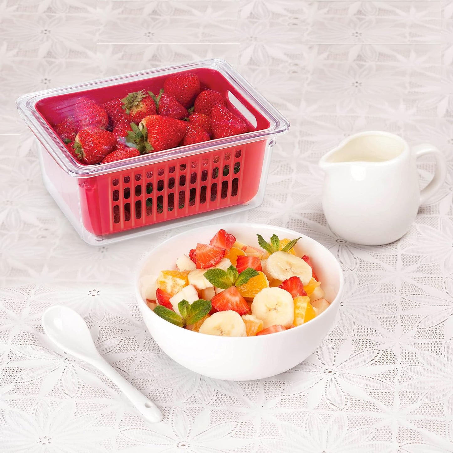 5169 Berry Bin - Single Basket, Red