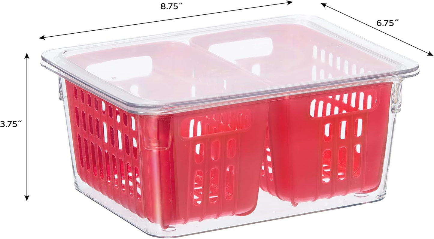 5169 Berry Bin - Single Basket, Red