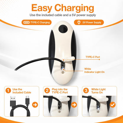 Battery Electric Can Opener, One-Touch,Hands-Free,Smooth Edge,Black,Compact | Effortless safe Automatic Fits Most Round & Square Cans Cord-Free Convenience Camping Kitchens RVs Beginner-Friendly