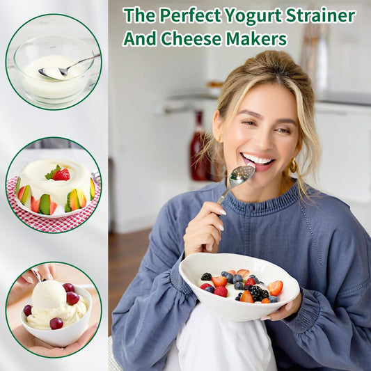 6 Pcs Nut Milk Bag 12 x 8 Inch Yogurt Strainer 200 Mesh Cheese Cloth Bag for Straining Reusable Fine Mesh Strainer for Filtering Yogurt Juice Coffee Tofu Tea Cheese