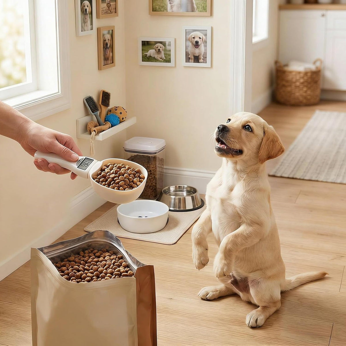 Digital Measuring Spoon, Weighing Food Measuring Scoop Scale, LCD Electronic Food Scale for Kitchen Gadget, Baking Cooking Coffee, Pet Dog Cat Food, 800g/1g High Precision Grams Measuring Cup Gifts