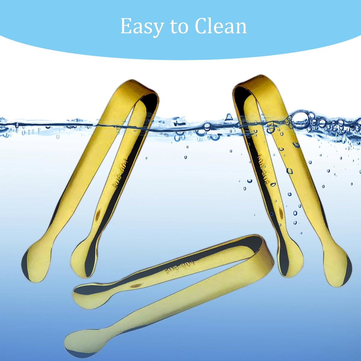 6PCS Ice Tongs Mini Sugar Tongs 4.25Inch Stainless Steel Kitchen Utensils Set,Small Serving Tong and Tiny Kitchen Tong for Appetizers,Tea Party, Coffee Bar, Desserts (Silver)
