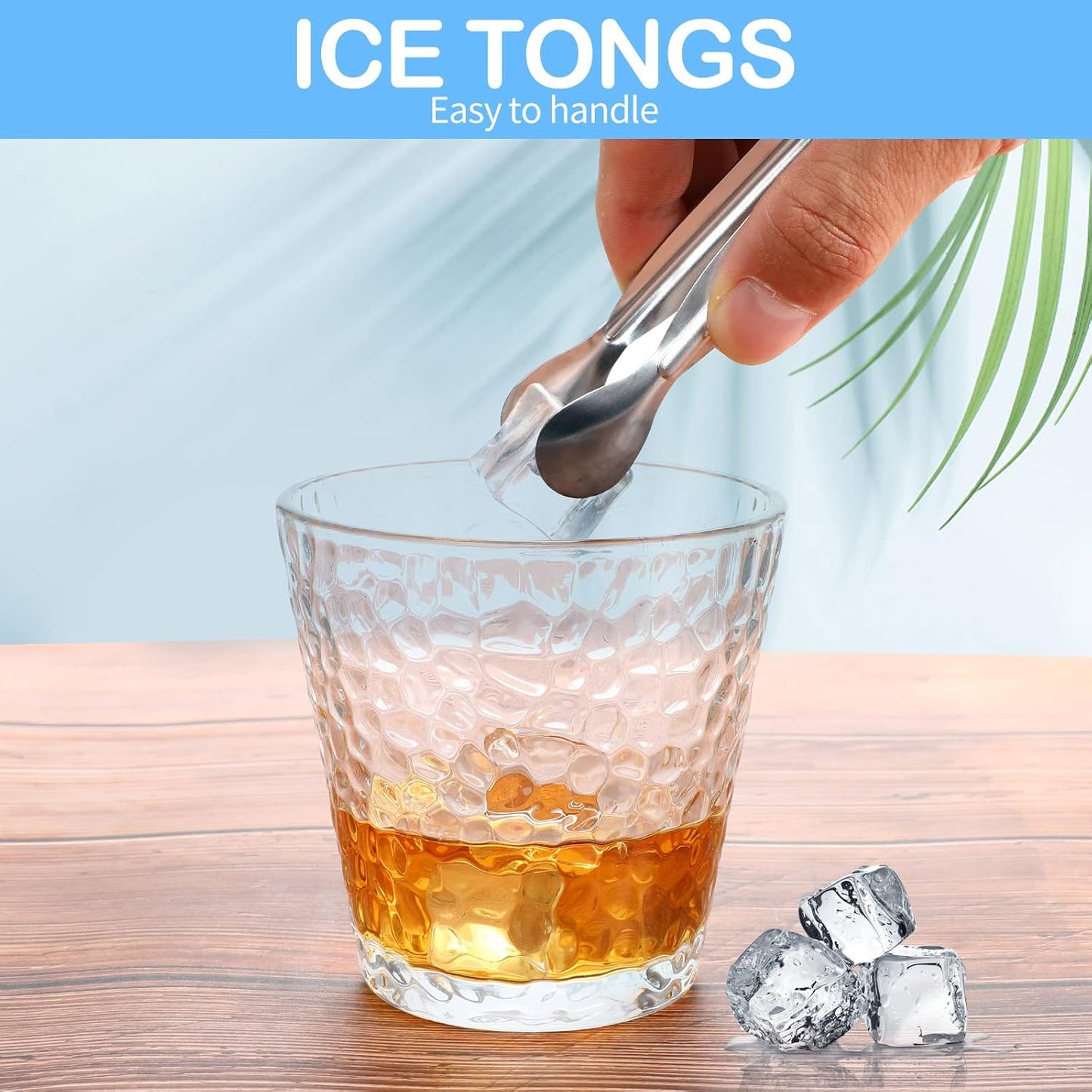 6PCS Ice Tongs Mini Sugar Tongs 4.25Inch Stainless Steel Kitchen Utensils Set,Small Serving Tong and Tiny Kitchen Tong for Appetizers,Tea Party, Coffee Bar, Desserts (Silver)