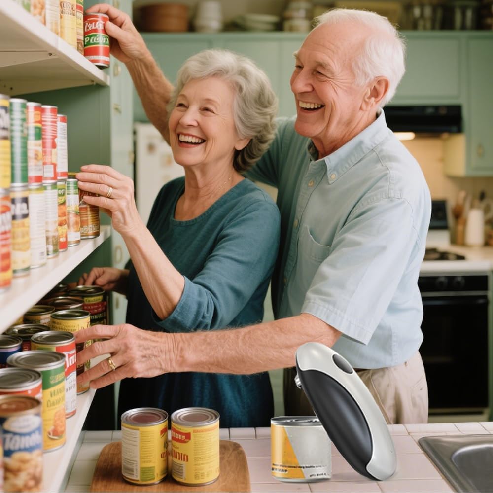 Electric Can Openers in 2026: Automatic Can Opener Electric with Rechargeable. The Can Opener Creates A Smooth Edge, Making It The Best Gift for Seniors And Kids. White
