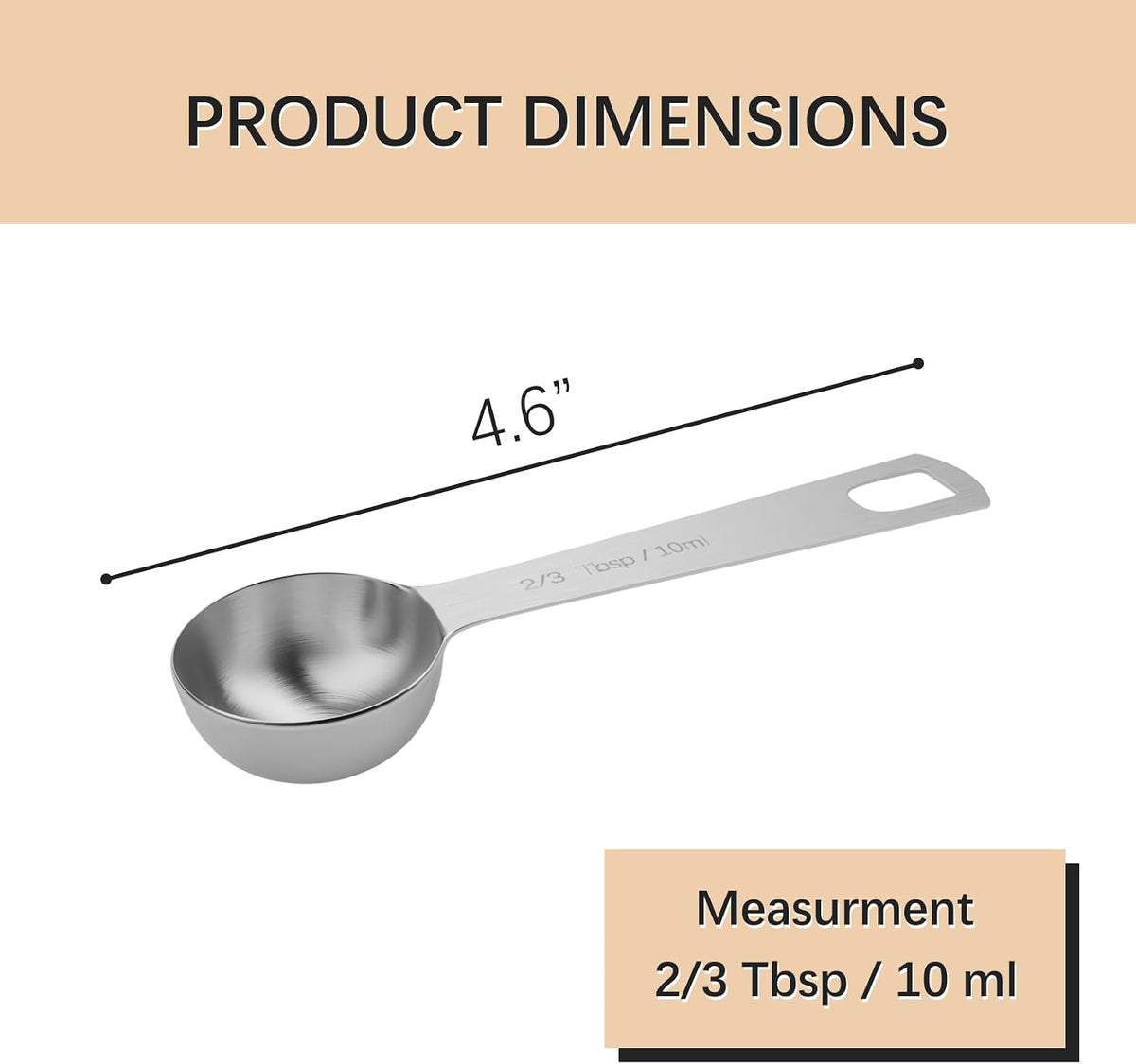 1PCS 1Tbsp(3tsp, 15ml) Measuring Spoon, Stainless Steel Teaspoon