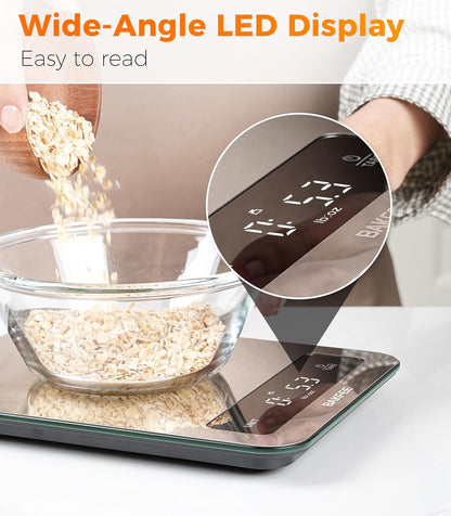 Waterproof Food Scale, 22lb Kitchen Scale, IP67, Rechargeable, Black