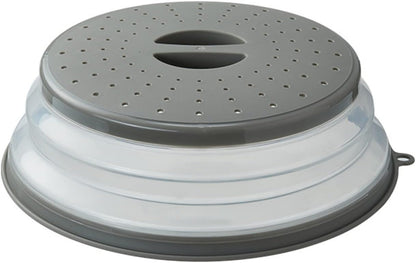 Collapsible Silicone Microwave Food Cover Splatter Guard 10.5 Inch