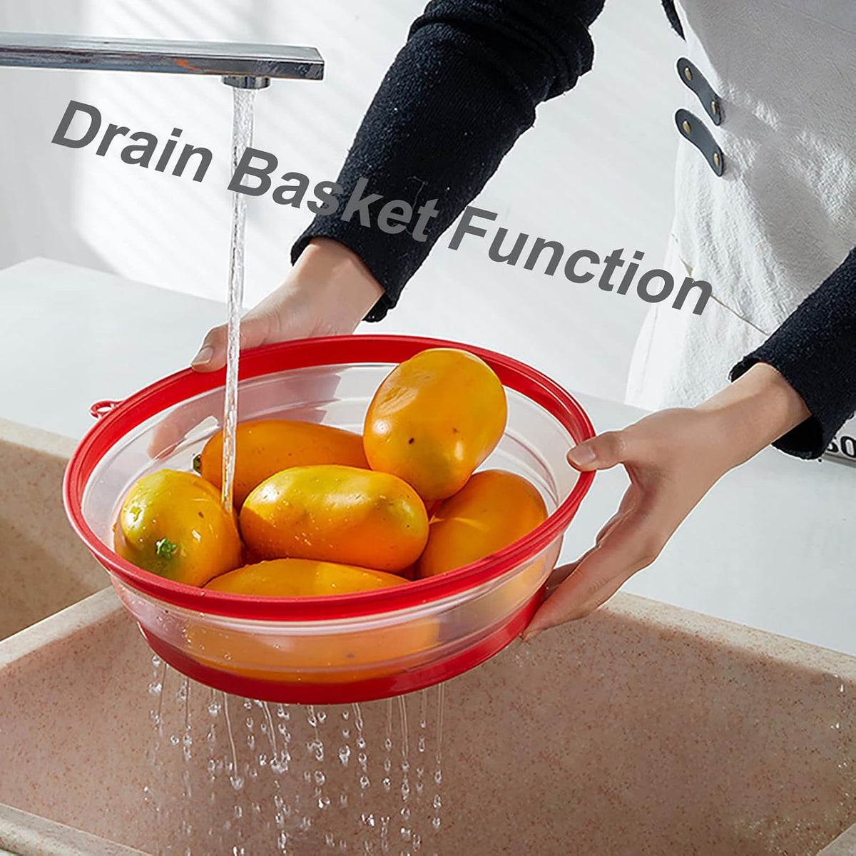 Collapsible Silicone Microwave Food Cover Splatter Guard 10.5 Inch
