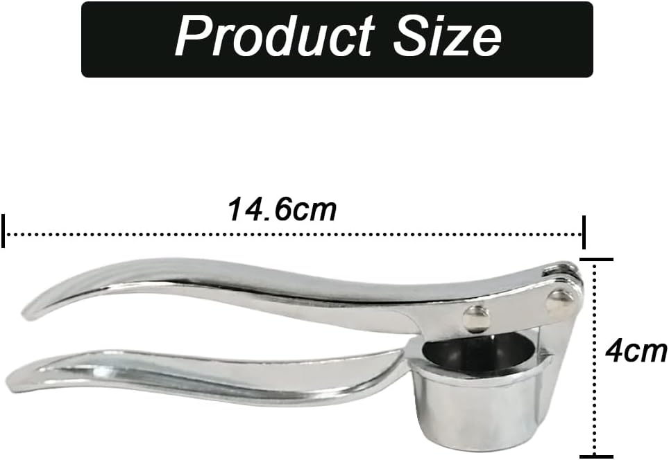 Armo® Stainless Steel Garlic Press Mincer Crusher Tool Professional Garlic Press Garlic Chopper Metal Garlic Crusher