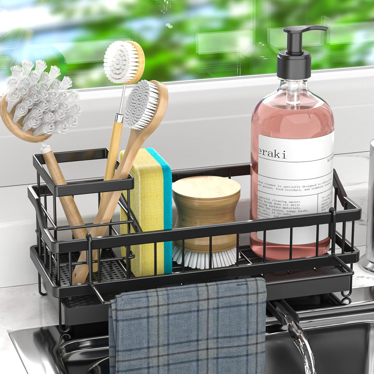 Sponge Holder for Kitchen Sink - Kitchen Accessories | Countertop Rustproof Stainless Steel, Sink Caddy