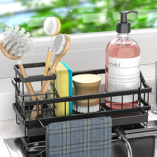 Sponge Holder for Kitchen Sink - Kitchen Accessories | Countertop Rustproof Stainless Steel, Sink Caddy