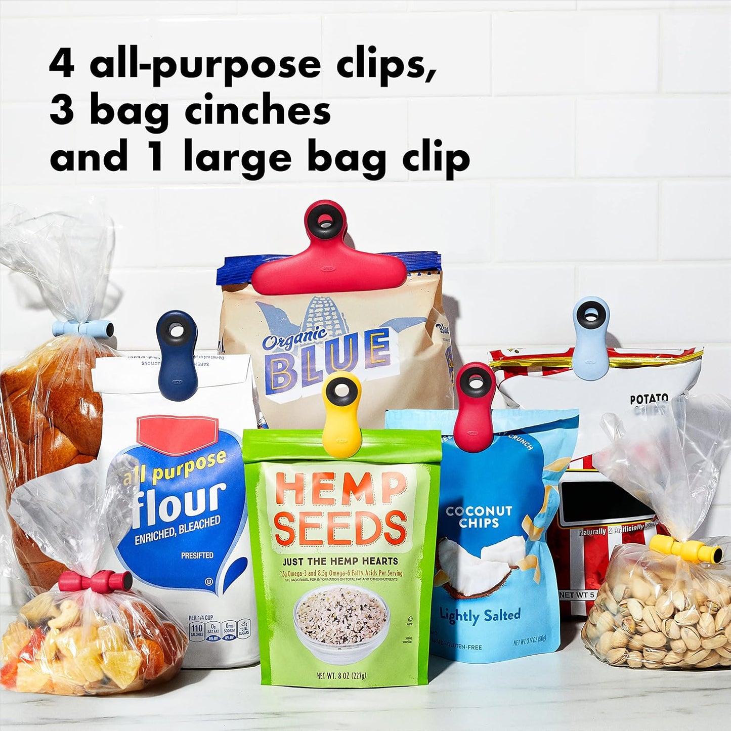 Good Grips Collection Bag Clip, 9 Piece Set, Assorted