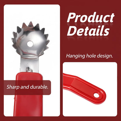 4PCS Tomato Corer Tool, Stainless Steel Tomato Strawberry Top Remover, Strawberry Huller Stem Remover, Fruit Corer Tool for Dessert and Salad Making (Red)