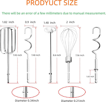 6-Pack Hand Mixer Attachments for Hamilton Beach 62632R 62682RZ