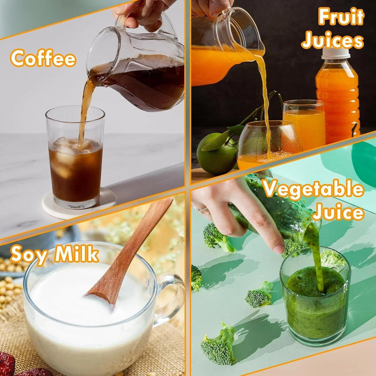 6Pcs 12 x 8 Inch Nylon Nut Milk Bag Nut Bag Strainer Fine Mesh Cheese Cloth Reusable 200 Mesh Fine Mesh Bag for Straining Fruit Juice Coffee Tea Yogurt Cheese Tofu Cold Brew Filter Bag