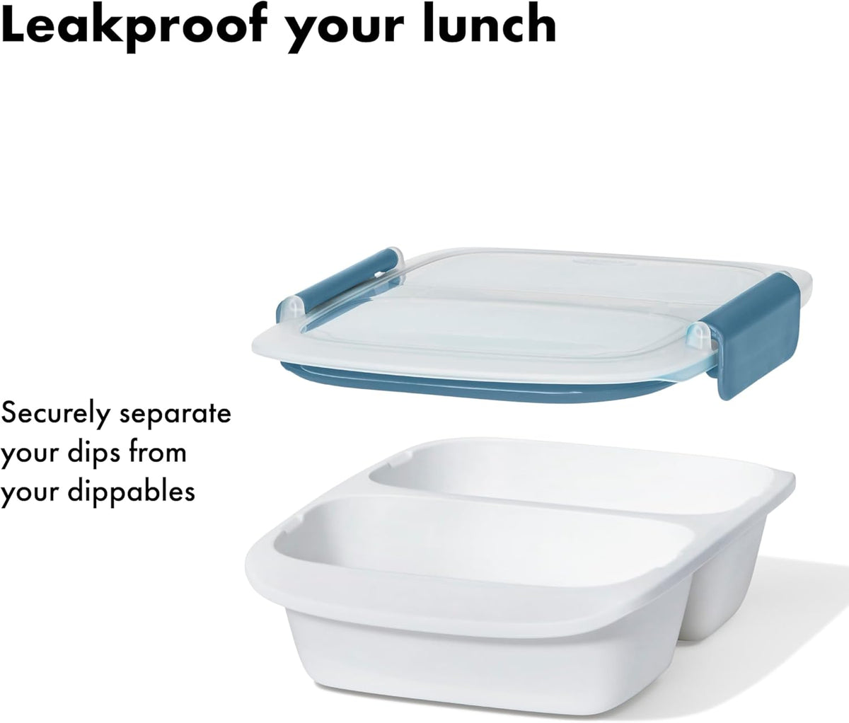 Good Grips Prep & Go Food Storage Container with Colander - Ocean Blue