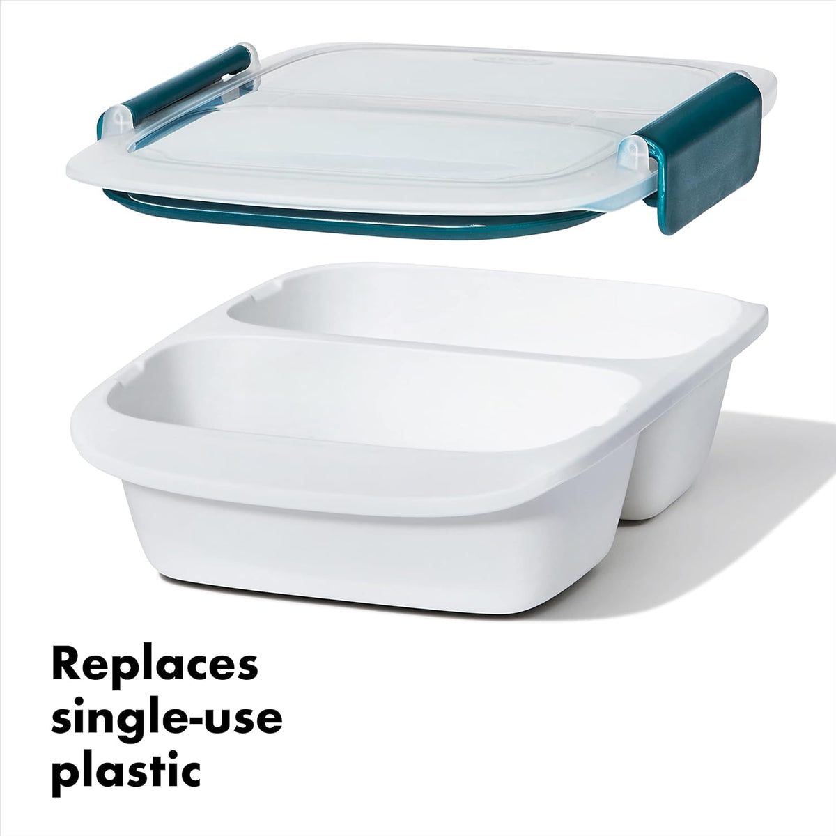 Good Grips Prep & Go Food Storage Container with Colander - Ocean Blue