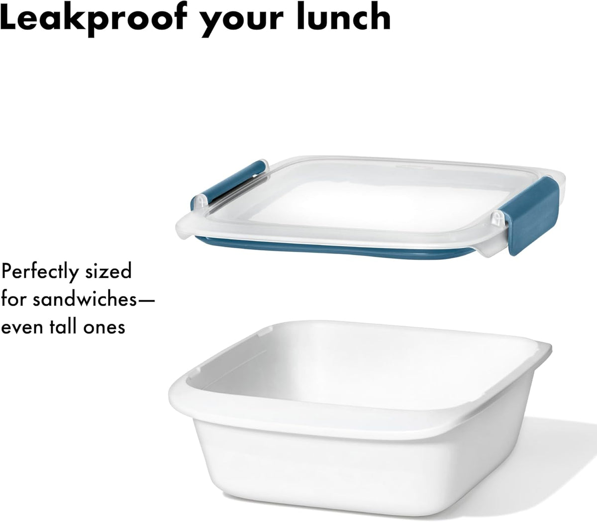 Good Grips Prep & Go Food Storage Container with Colander - Ocean Blue