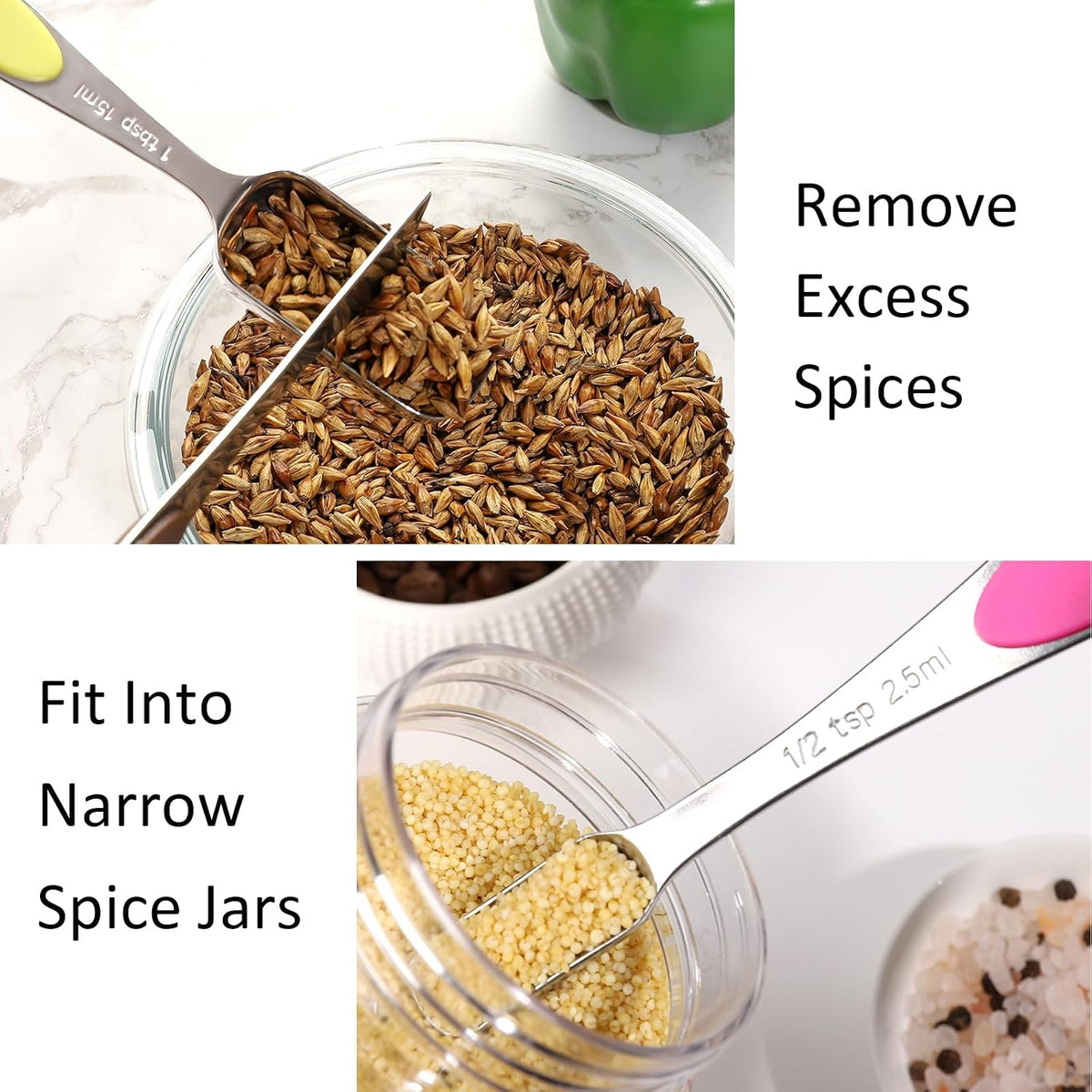 Magnetic Measuring Spoons Set Stainless Steel Magnetic Measuring Spoons