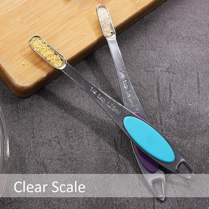 Magnetic Measuring Spoons Set Stainless Steel Magnetic Measuring Spoons