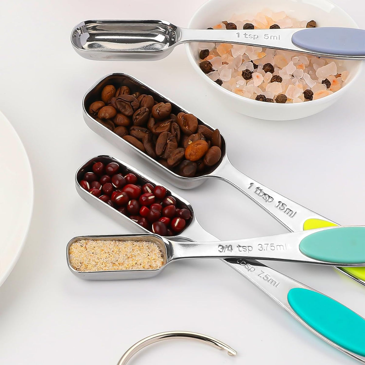 Magnetic Measuring Spoons Set Stainless Steel Magnetic Measuring Spoons