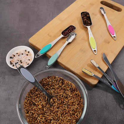 Magnetic Measuring Spoons Set Stainless Steel Magnetic Measuring Spoons