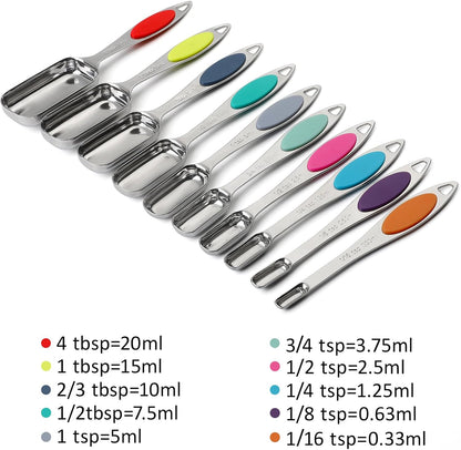 Magnetic Measuring Spoons Set Stainless Steel Magnetic Measuring Spoons