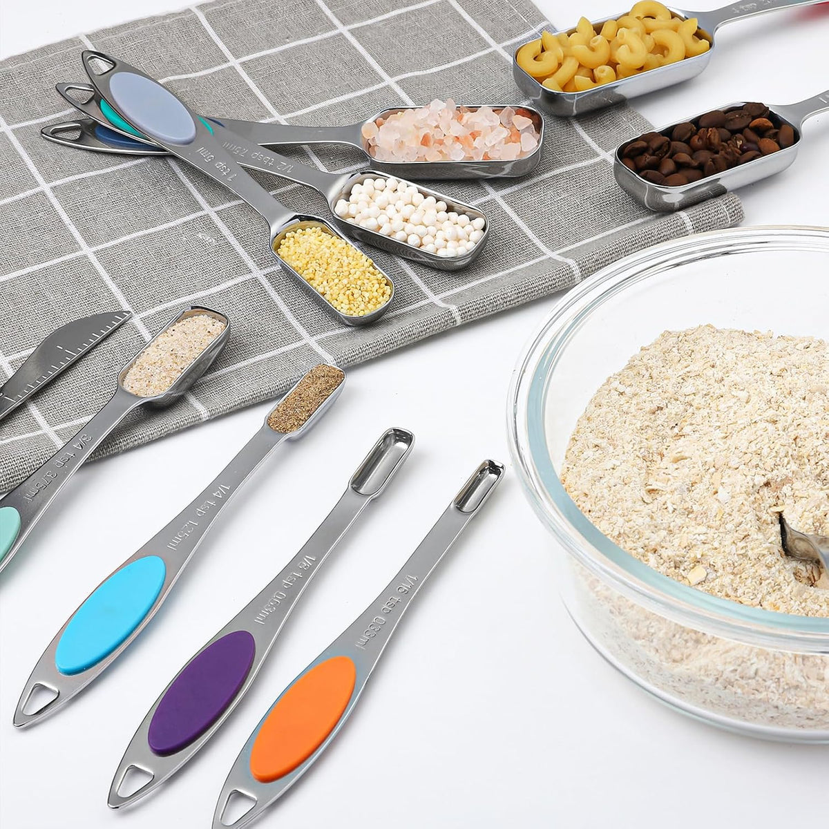 Magnetic Measuring Spoons Set Stainless Steel Magnetic Measuring Spoons