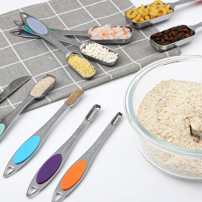 Magnetic Measuring Spoons Set Stainless Steel Magnetic Measuring Spoons
