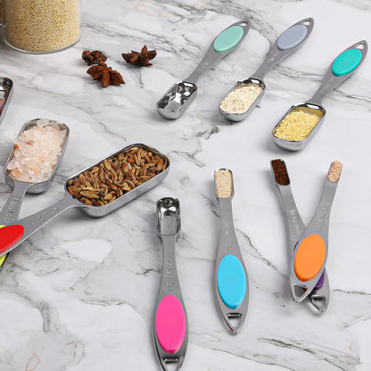 Magnetic Measuring Spoons Set Stainless Steel Magnetic Measuring Spoons
