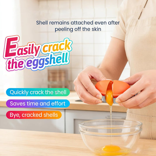 2026 New Eggshell Cracker, Egg Shell Opener, Quickly Cuts Hard-Boiled Eggs, Boiled Egg Peeler, Stainless Steel Eggshell Breaker, Effortless Kitchen Gadget (1pcs)