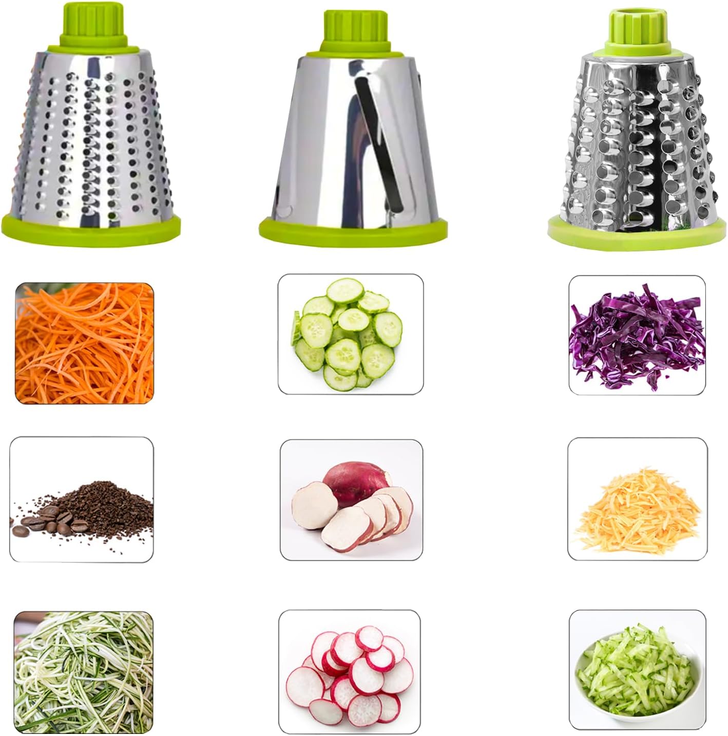 Dachenus Cheese Grater Rotary Cheese Grater,Versatile Cheese Shredder | Powerful suction cup base,Suitable for a wide range of ingredients,Safe hand-protection design,Detachable and easy to clean