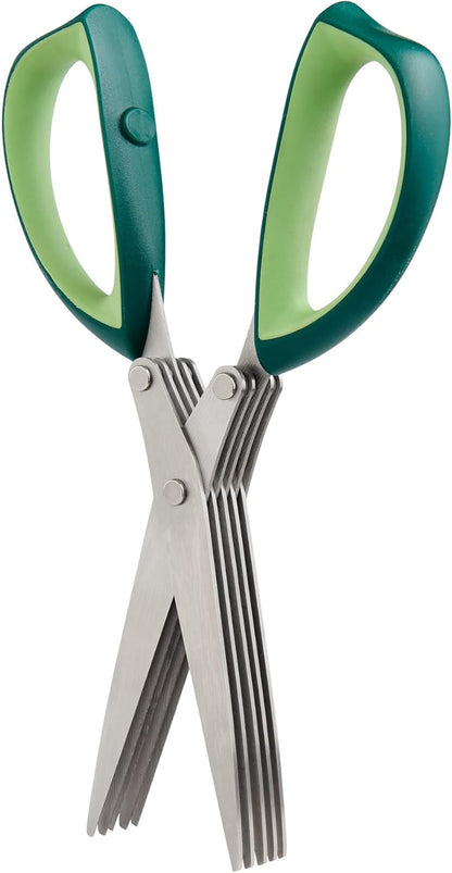 Cutlery-Pro 5-Blade Herb Scissors and Kitchen Shears, Approved, Stainless Steel Blades