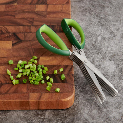 Cutlery-Pro 5-Blade Herb Scissors and Kitchen Shears, Approved, Stainless Steel Blades