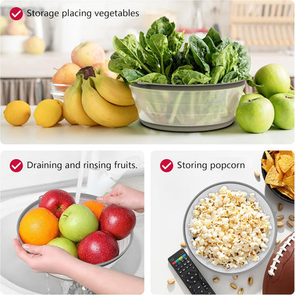 Microwave Splatter Cover Vented for Food with Hook Hole, Splatter Guard & Colander Kitchen Gadget for Food, Meal Prep, Grey