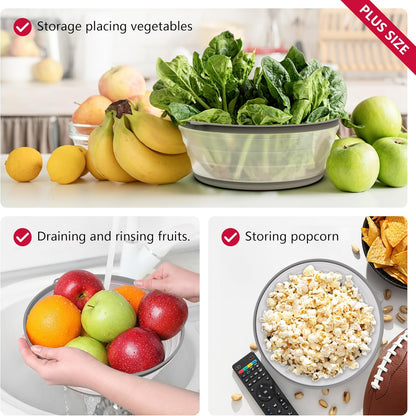 Microwave Splatter Cover Vented for Food with Hook Hole, Splatter Guard & Colander Kitchen Gadget for Food, Meal Prep, Grey