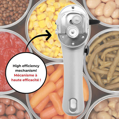 SECURIMAX Manual Can Opener, Safe Edge, Lid Lifter