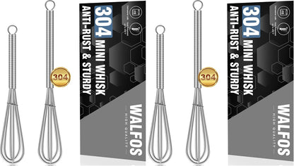 Silicone Whisk,Stainless Steel Wire Whisk Set of 3 -Heat Resistant 480°F Kitchen Whisks for Non-stick Cookware,Balloon Egg Beater Perfect for Blending,Whisking,Beating,Frothing & Stirring,Black