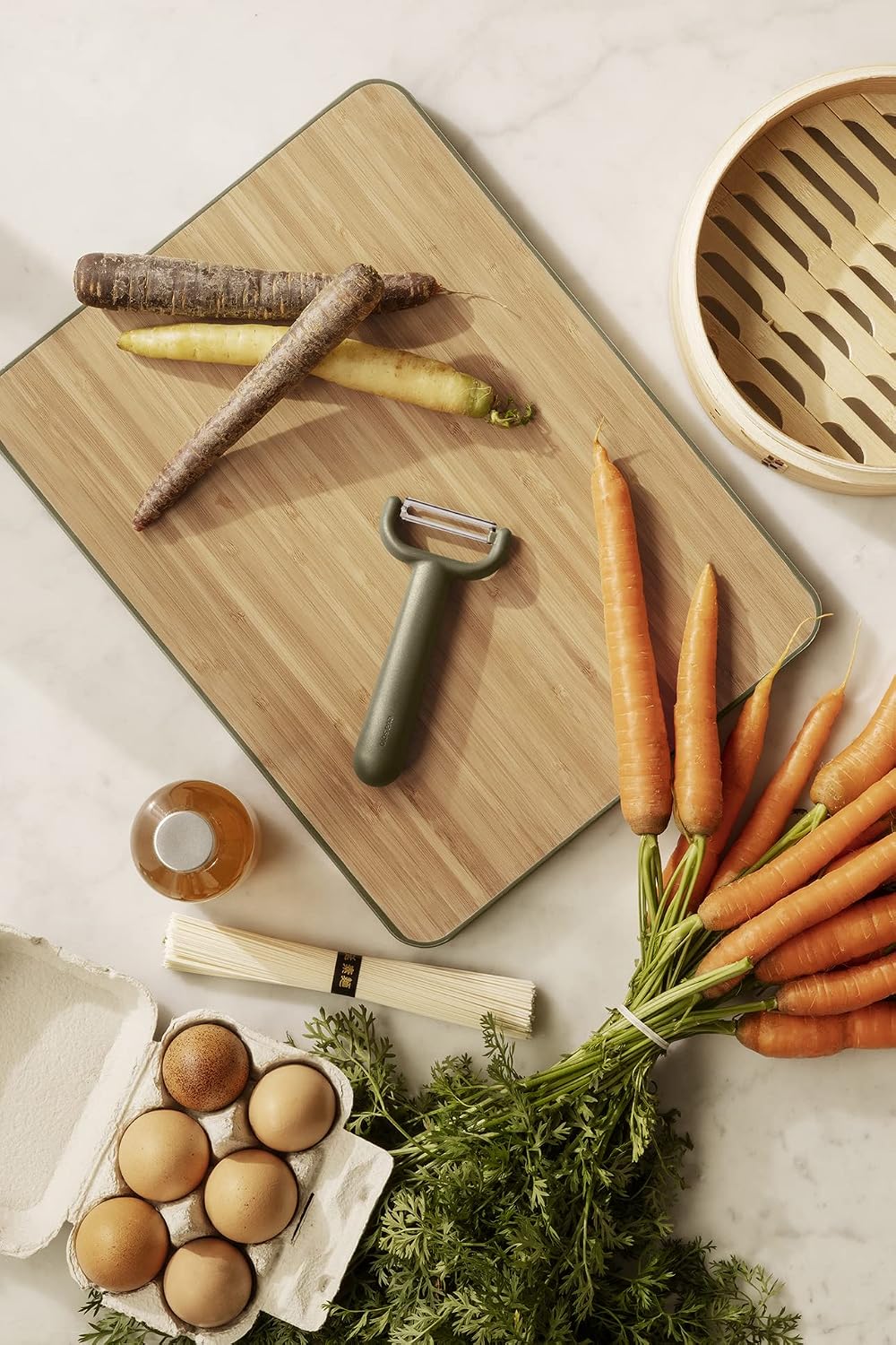 Green Tools julienne Peeler | Efficient peeler for making impressive vegetable or fruit ribbons or strips | Danish Design & Functionality | Kitchen Gadgets & Accessories